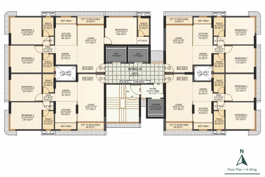 Mahavir Dynasty Floor Plan A Wing