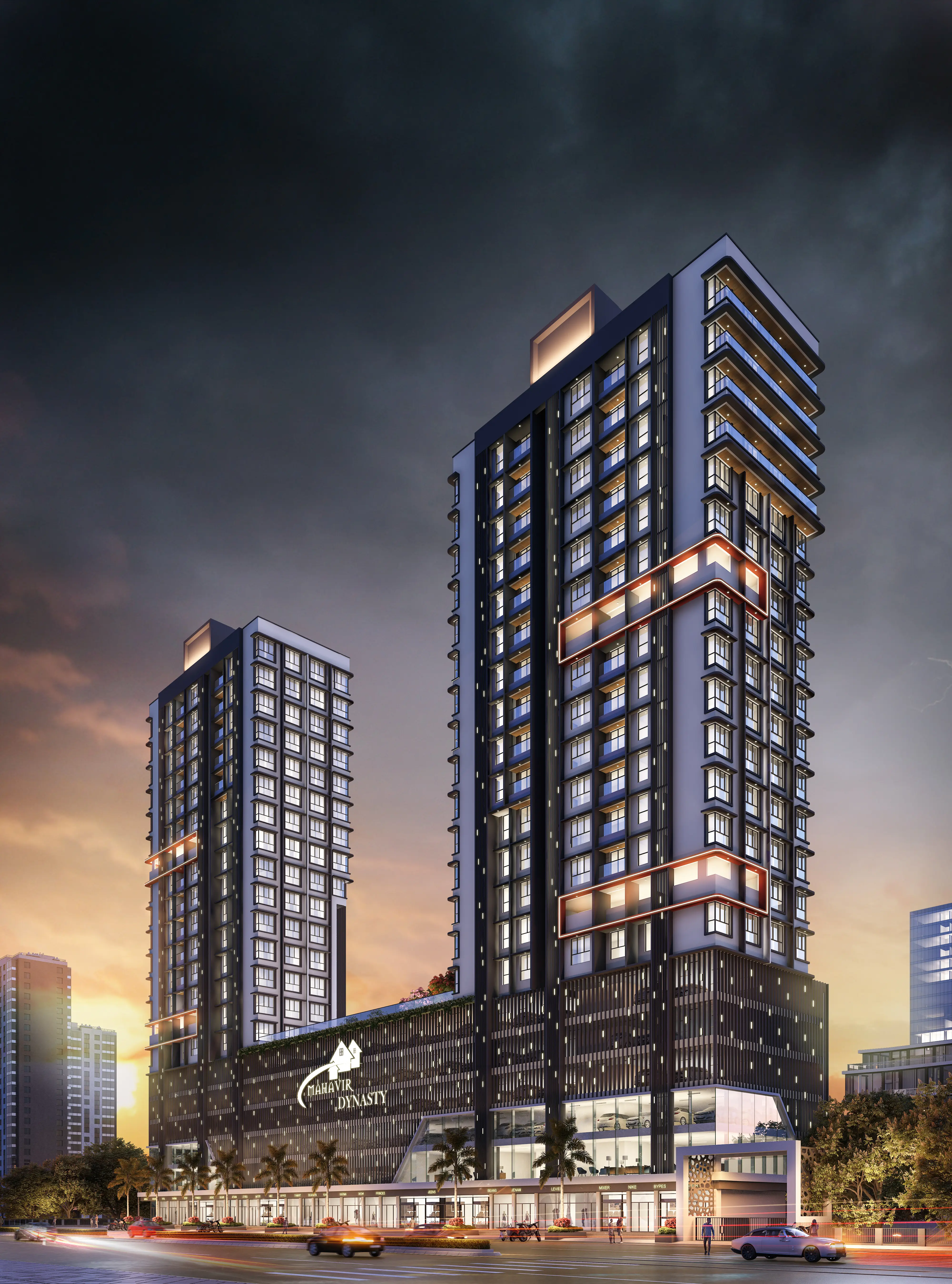 Mahavir Imperial Dahisar night view